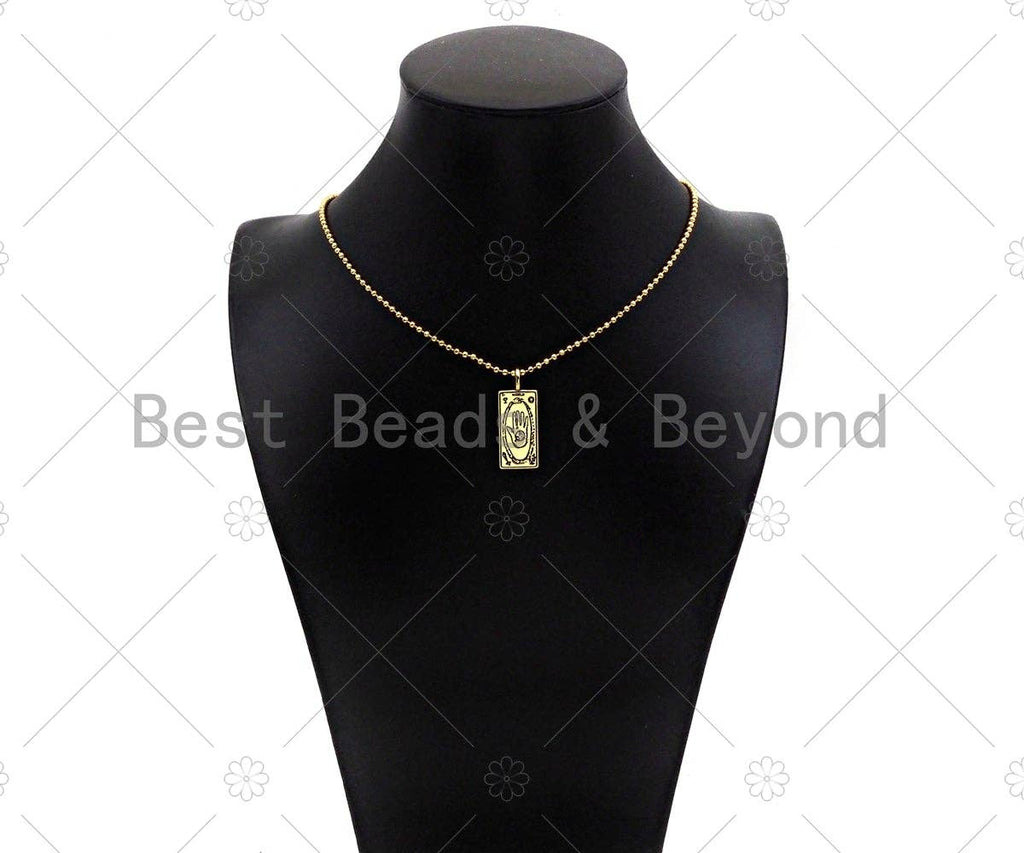 Star Sun Hamsa Hand Dog TagPendant, Z1378