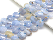 Load image into Gallery viewer, High Quality Natural Blue Chalcedony Rectangle Faceted Beads, Natural Chalcedony beads, 16x22mm, sku#U661