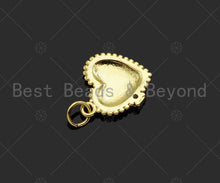 Load image into Gallery viewer, Gold Filled CZ Micro Pave Red Enamel Mama Word On Heart Shape Pendant, 18K Gold Filled Charm, Necklace Bracelet Charm,14x15mm,Sku#LK329