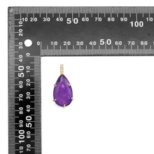 Load image into Gallery viewer, Large Pink Green Purple Stone Teardrop Shape Pendant, Sku#LX436