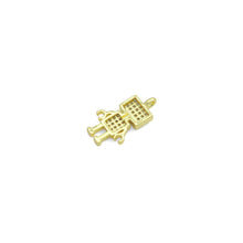 Load image into Gallery viewer, Clear CZ Gold Lego Robot Charm Pendant,Sku#LD728