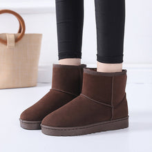 Load image into Gallery viewer, Women's Faux Fur Snow Boots | Suede Flat Heel Winter Ankle Boots