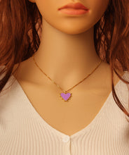 Load image into Gallery viewer, Colorful Enamel Spike Heart Charm, Sku#LX194