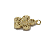 Load image into Gallery viewer, CZ Enamel Smiley Face Flower Charm, Sku#LD340