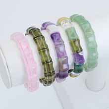 Load image into Gallery viewer, 12x15mm Bamboo Shape Stretchy Bracelet, Sku#U1981