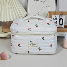 Load image into Gallery viewer, Large Capacity Cherry Print Makeup Storage Bag - Portable Cosmetic Organizer