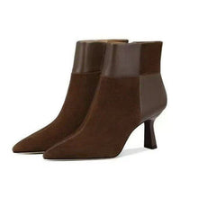 Load image into Gallery viewer, Women's Stiletto Ankle Boots - Pointed Toe High Heel Booties with Side Zipper