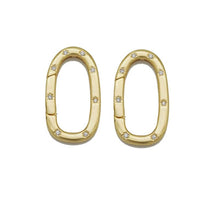 Load image into Gallery viewer, CZ Oval Gold Clasp , Sku#ML64
