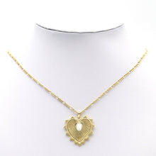 Load image into Gallery viewer, Gold Opal Stone Heart Charm, Sku#LX138