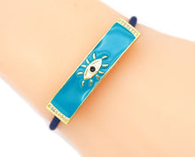 Load image into Gallery viewer, CZ Enamel Evil Eye Large Tube Spacer Beads, Sku#LK589