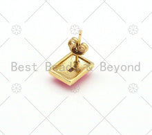 Load image into Gallery viewer, Colorful Enamel Rectangle Shape Earrings, Sku#O82C