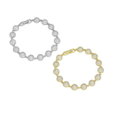 Load image into Gallery viewer, Gold Silver Half Ball Link Adjustable Bracelet, Sku#A330