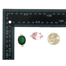 Load image into Gallery viewer, Big Colorful Oval CZ Spacer Beads, Sku#LD384