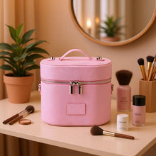 Load image into Gallery viewer, Women's Light-Luxury Cosmetic Bag With Handle | PU Leather Makeup Organizer