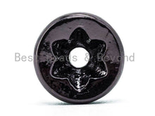 Load image into Gallery viewer, 8mm CZ Micro Pave Tube Beads Hollowed Out Flower for Bracelet/Necklace, Cubic Zirconia Beads, Bracelet Spacer Beads, sku#G295