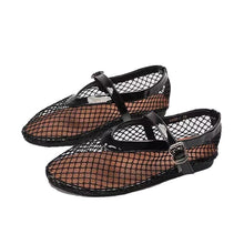 Load image into Gallery viewer, Women's Breathable Mesh Hollow-Out Pumps - Casual Low Heel Buckle Shoes