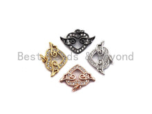 Load image into Gallery viewer, CZ Micro Pave Heart With Wings Shaped Pendant/Charm, Cubic Zirconia Pendant Charm,11x15mm,sku#F922