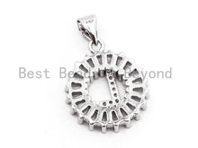 Load image into Gallery viewer, CZ Micro Pave Initial Letter L/ Letter M Charm/Pendent Beads