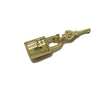 Load image into Gallery viewer, CZ Enamel Lock with Key Charm, Sku#LD282