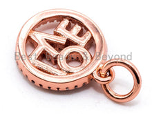 Load image into Gallery viewer, CZ Micro Pave 13mm love Round Pendant/Charm,CZ Love Charm, sku# F341