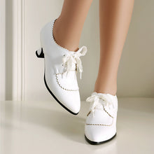 Load image into Gallery viewer, Women's Pointed-Toe Chunky Heel Dress Shoes - Waterproof Platform Pumps