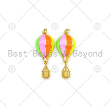 Load image into Gallery viewer, Colorful Enamel Hot Air Balloon Shape Pendant,18K Gold Filled Enamel Charm,Enamel Jewelry,14x34mm,Sku#L621