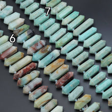 Load image into Gallery viewer, 12x45mm Top Drilled Double Point Beads, Sku#U1815