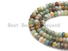 Load image into Gallery viewer, 2mm Large Hole Natural Amazonite Beads, Rondelle Faceted 6x1