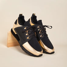 Load image into Gallery viewer, The Emir Gold Leather Men Sneaker Limited Edition