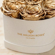 Load image into Gallery viewer, Baby Heart Beige Box | Gold Roses