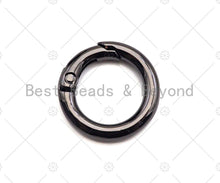 Load image into Gallery viewer, 12mm/15mm/20mm/27mm Spring Gate, Gold/Silver/Gunmental Round Clasp, SKU#K123