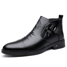 Load image into Gallery viewer, Men's Retro Wide-Fit Ankle Boots | Double-Layer Cowhide Leather Side Chain Boots