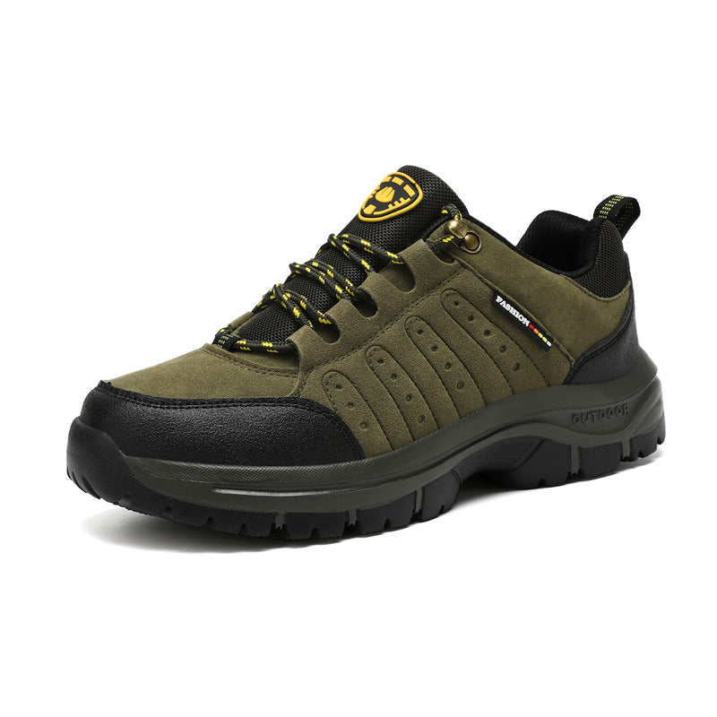 Unisex Waterproof Leather Hiking Shoes – Lightweight Outdoor Low-Top Boots