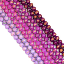 Load image into Gallery viewer, Jade with Golden Line Round Smooth Beads, Sku#U1890