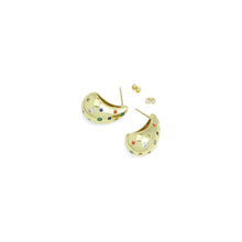 Load image into Gallery viewer, Multicolor Clear CZ  Teardrop Shape Earrings, Sku#A360