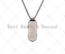 Load image into Gallery viewer, Skateboard pendant Chain Necklace-Bible verse Cross Engraved Pendant, Stainless Steel Men's Necklace - Pendant Necklace , sku#L344