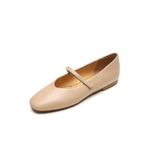 Load image into Gallery viewer, Mary Jane Flats | Cowhide Leather Buckle Shoes