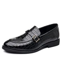 Load image into Gallery viewer, Men's Pointed Toe Leather Dress Shoes - Slip-On Business Casual Loafers
