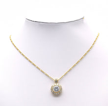 Load image into Gallery viewer, Large Round CZ Flower Charm, Sku#LK664