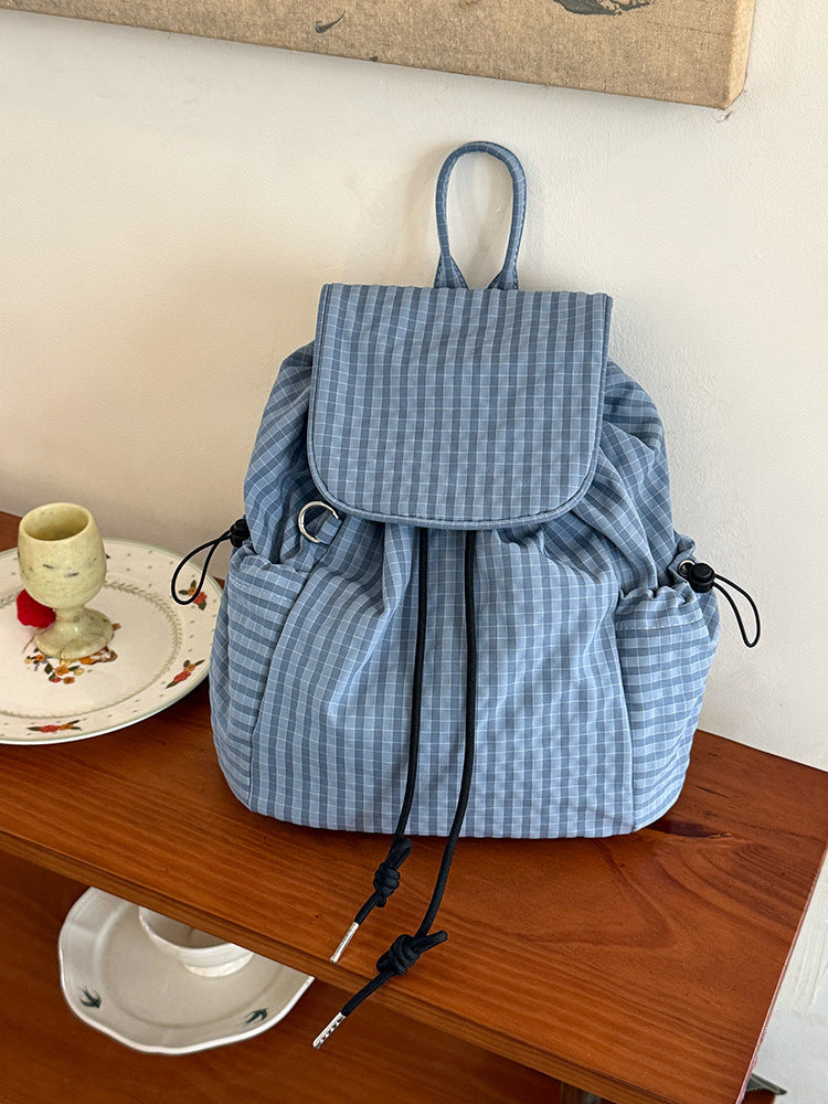 Korean Lightweight Nylon Streetwear Backpack - Unisex Canvas Travel Daypack with Multiple Pockets