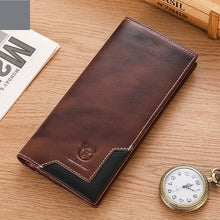 Load image into Gallery viewer, Captain Niu Oil-Waxed Genuine Leather Retro Bifold Wallet – Large Capacity Men's Wallet