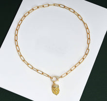 Load image into Gallery viewer, Paperclip Chain Lion Necklace, sku#CL22