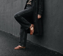 Load image into Gallery viewer, Washed Full Grain Leather Fisherman Sandals