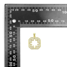 Load image into Gallery viewer, CZ Hollow Out Star On Square tag Charm, Sku#LK928