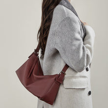 Load image into Gallery viewer, Vegetable-Tanned Genuine Leather Hobo Bag - Belt-Attachable Crossbody Shoulder Bag