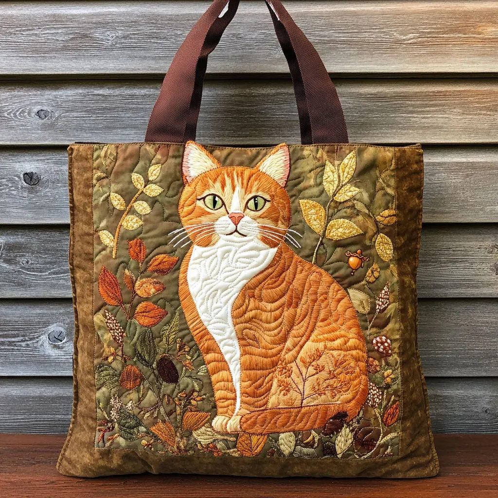 Quilted Digital Print Tote Bag - High Capacity Women's Shoulder Bag with Embroidery