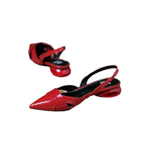 Load image into Gallery viewer, Women's Patent Leather Cutout High-Heel Sandals - Pointed Toe Slip-On Heels