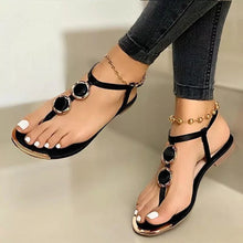 Load image into Gallery viewer, Flat Sandals – Buckle Strap Summer Beach Shoes