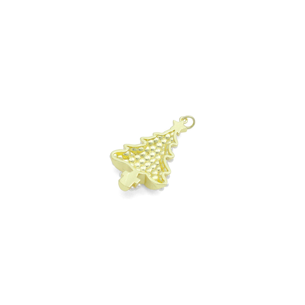White Pearl Christmas Trees Charm Pendant,Sku#A480