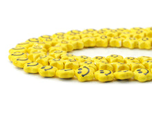 Load image into Gallery viewer, Yellow Smiley Face Ceramic Beads, 15mm, Sku#U1479